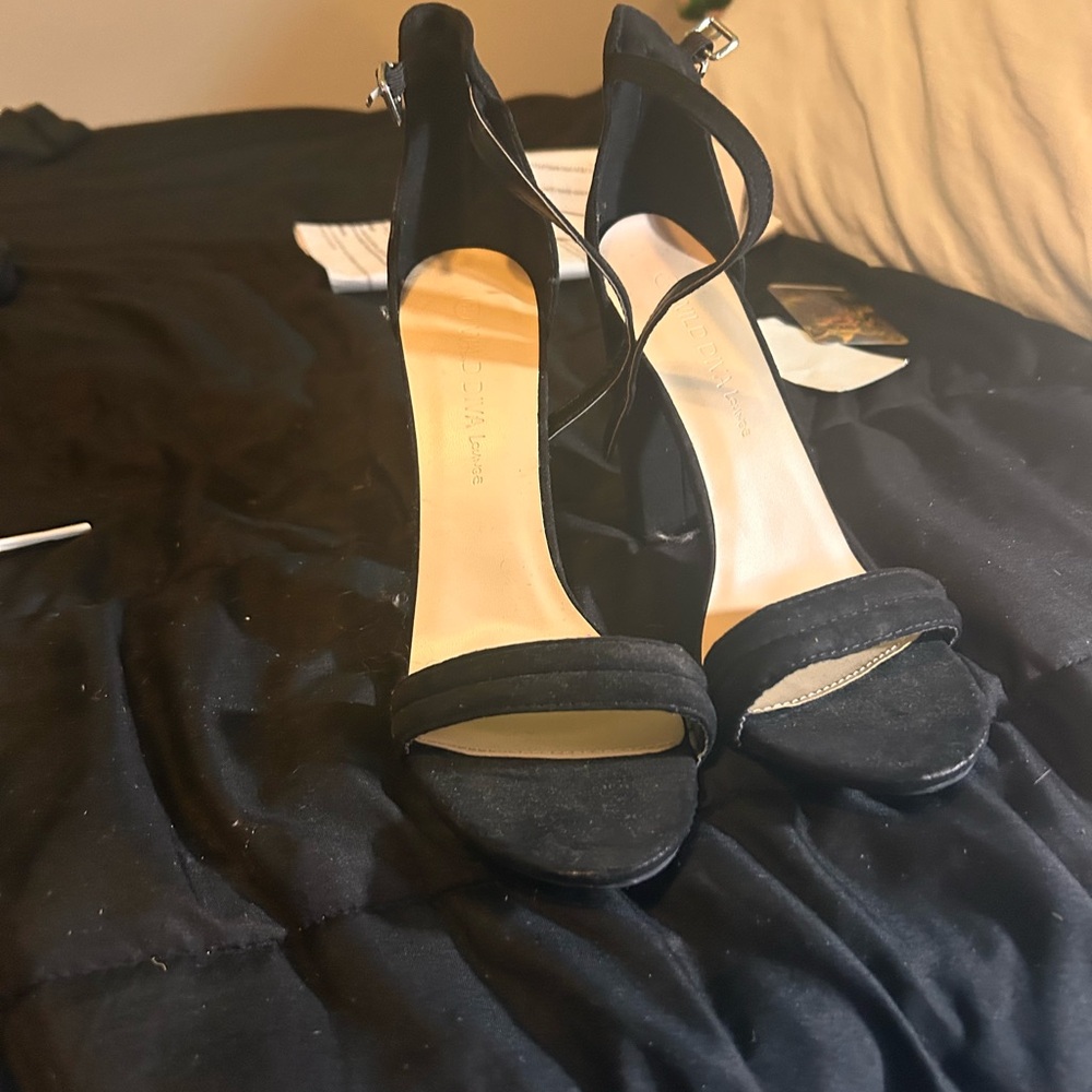 Sophisticated Black High Heeled Sandals